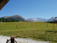 Blick von der Sattelalpe in die Alpen