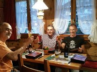 Abendessen in Gsteig nach recht langer Fahrt : Gsteig Moustiers, MTB, Transalp, Transalp 2015
